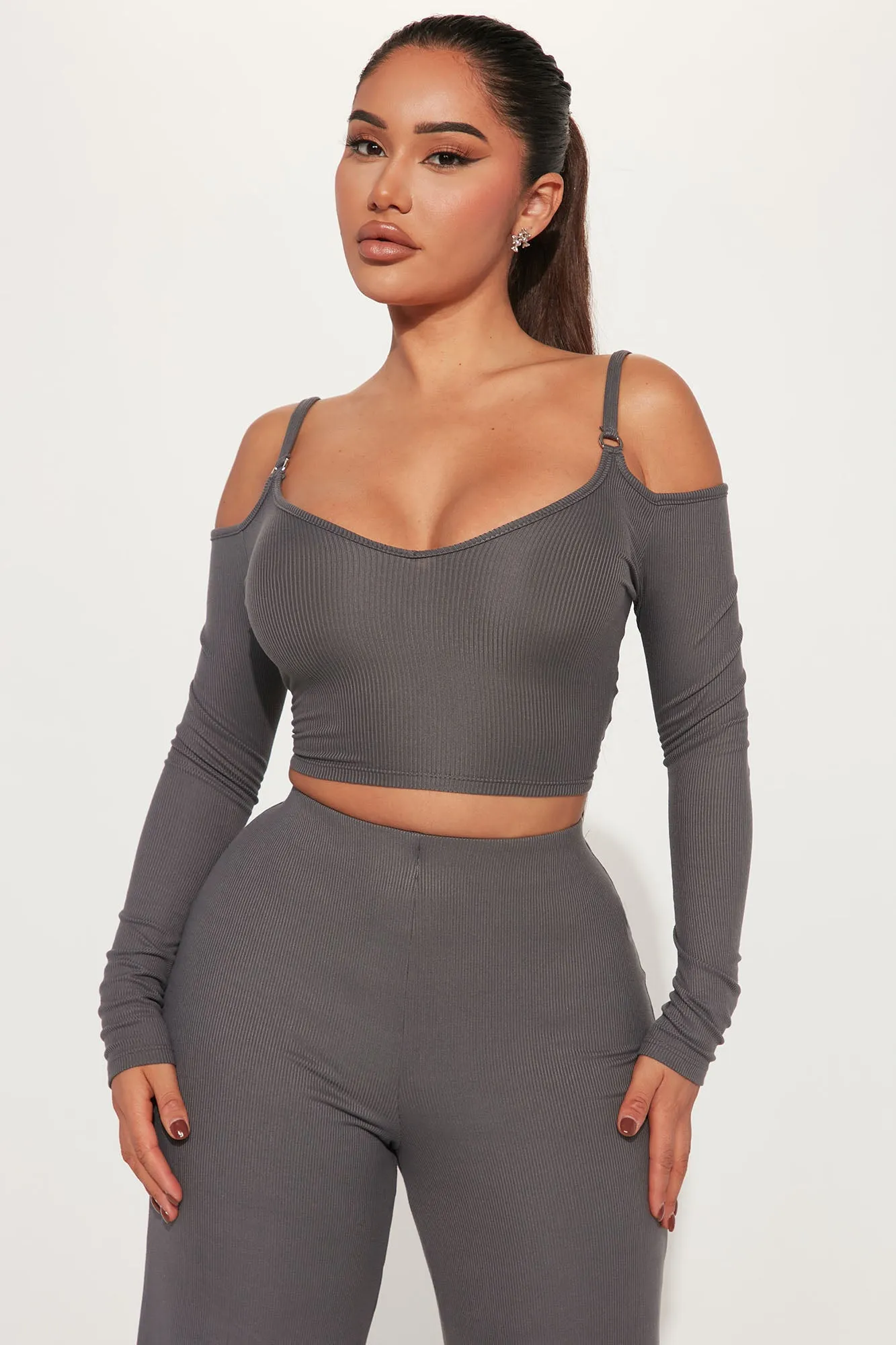 Always So Chill Pant Set - Charcoal