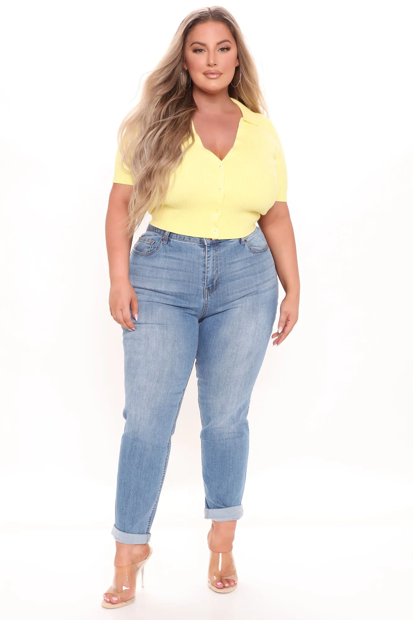 Back At You Ankle Jeans - Light Blue Wash
