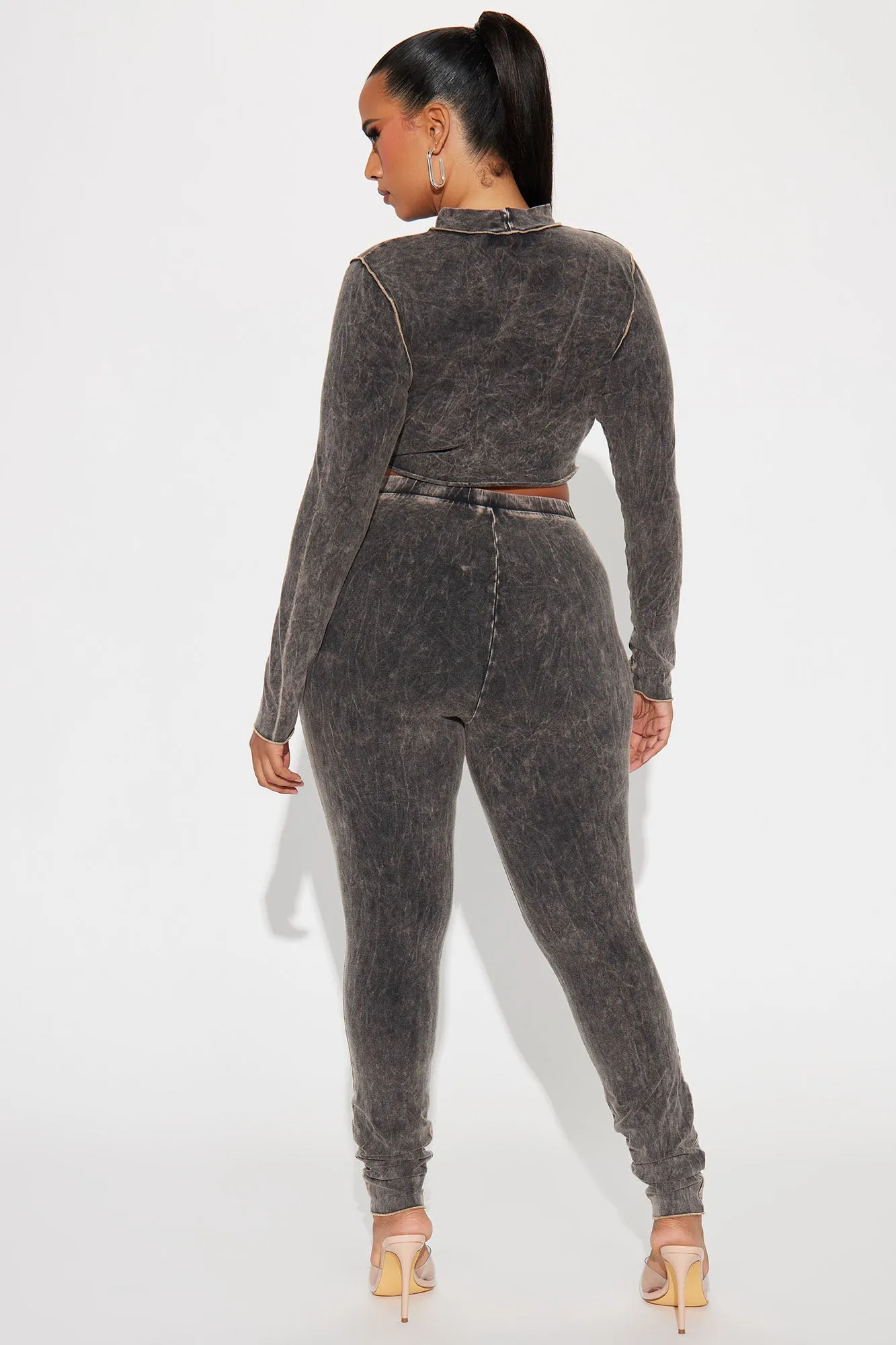 Bianca Mineral Wash Legging Set - Black