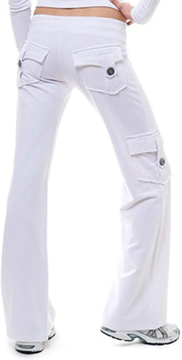 Bootcut Yoga Pants for Women's Stretch Workout Relax Fit Cargo Yoga Pants Wide Leg Palazzo Cargo Gym Sweatpants with Pockets