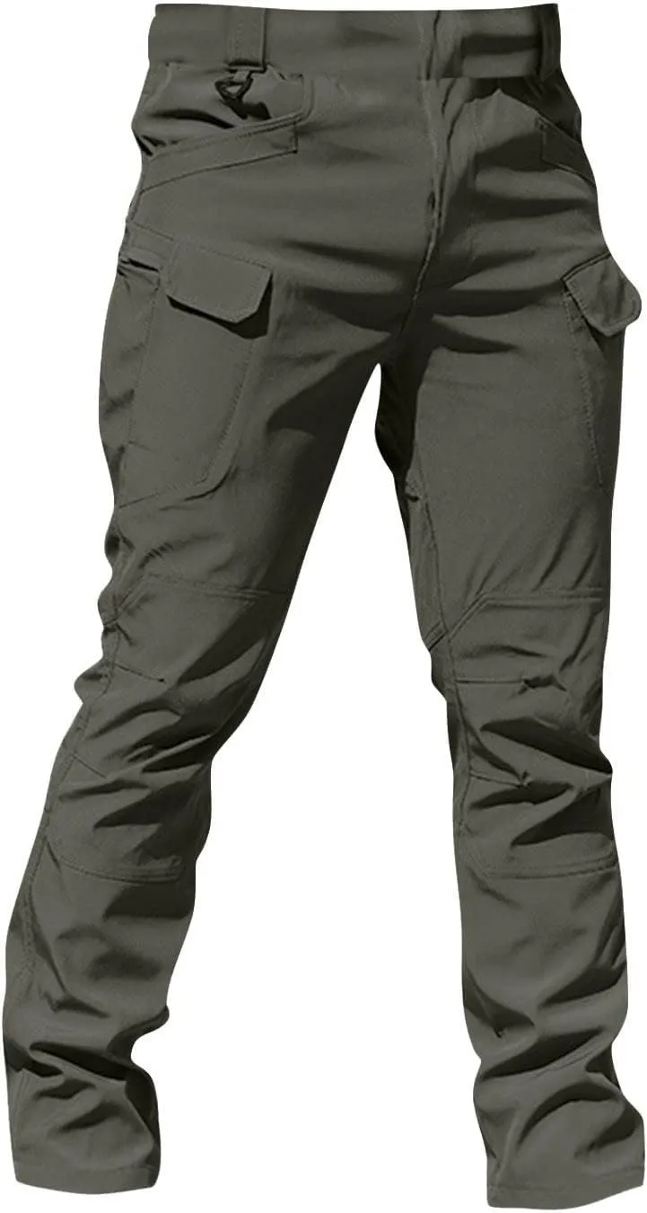 Camo Tactical Pants Men Stretch Waterproof Cargo Work Pants Lightweight Relaxed Fit Hiking Pants Multi Pockets