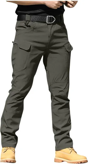 Camo Tactical Pants Men Stretch Waterproof Cargo Work Pants Lightweight Relaxed Fit Hiking Pants Multi Pockets