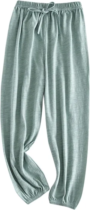 Cotton Linen Solid Soft Sweatpants for Youth Teen Girls Kids Elastic Waist Baggy Wide Leg Long Pants Softball Girl