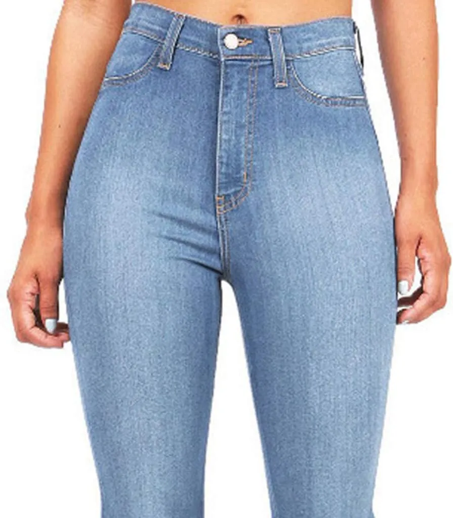 FRMUIC Women's Flare Bell Bottom Jeans High Waisted Wide Leg Curvy Bootcut Jeans Stretchy Skinny Denim Pants