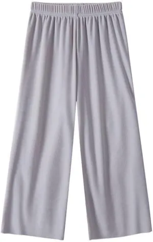Kids Girls Baggy Palazzo Pants Lightweight Loose Wide Leg Elastic Waist Solid Casual Trousers Summer Daily Comfy Pants