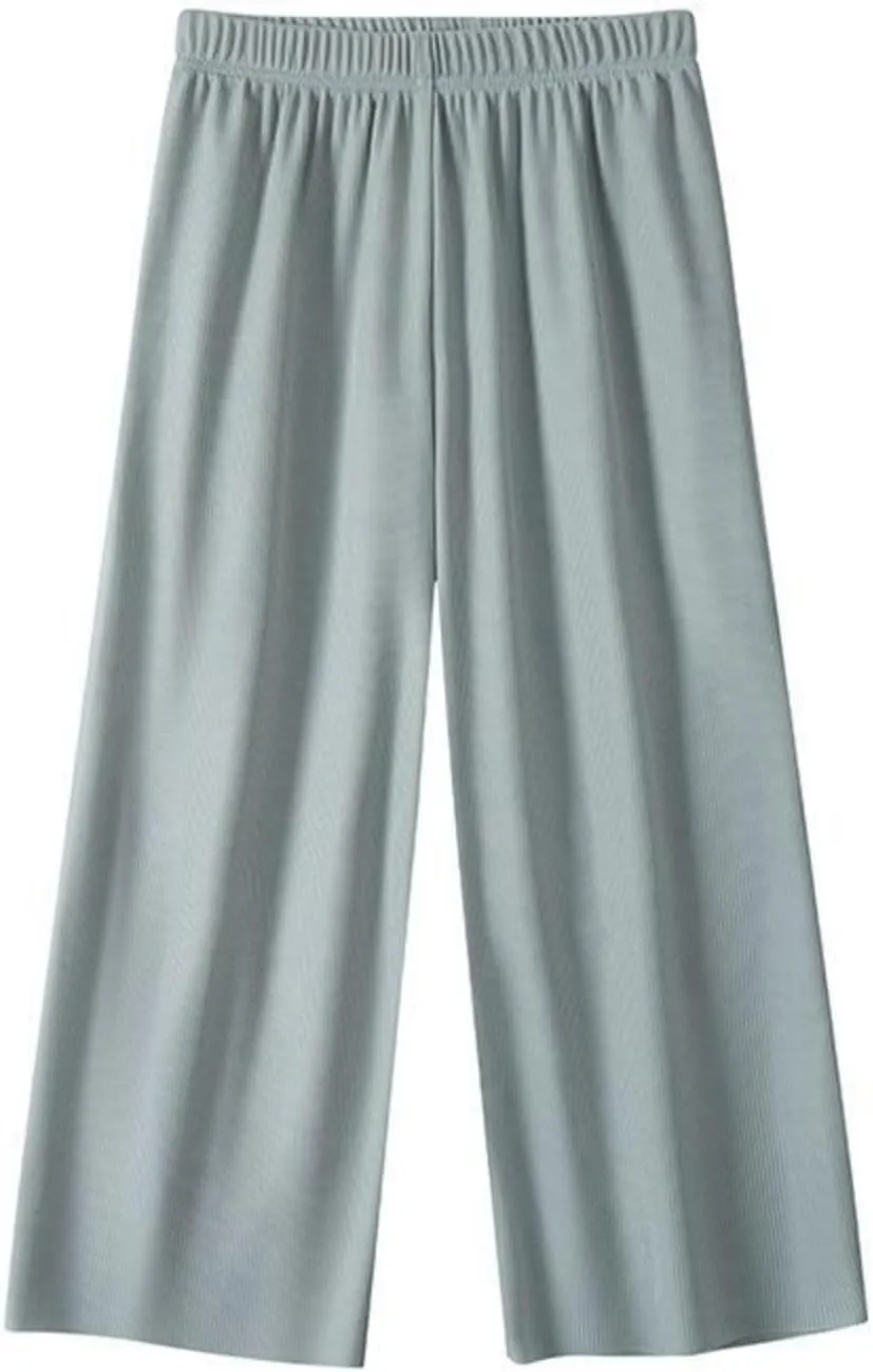 Kids Girls Baggy Palazzo Pants Lightweight Loose Wide Leg Elastic Waist Solid Casual Trousers Summer Daily Comfy Pants