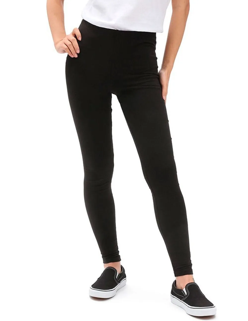 Leggings Vans Classic con Logo en la Pierna Negros y Blancos Mujer