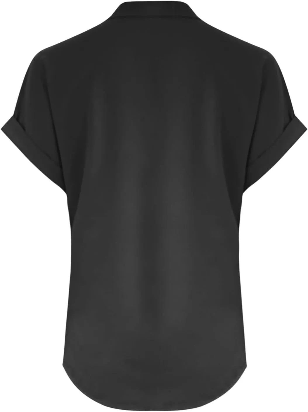 Linen Shirts for Women Cotton Button Up Shirt Summer Short Sleeve Roll Up Loose Fit V-Neck Casual Work Blouse Tops