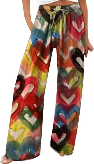 Linen Summer Pants Women Pants Comfy Work Pants with Elastic High Waist Paper Bag Tailored Linen Pants for Women