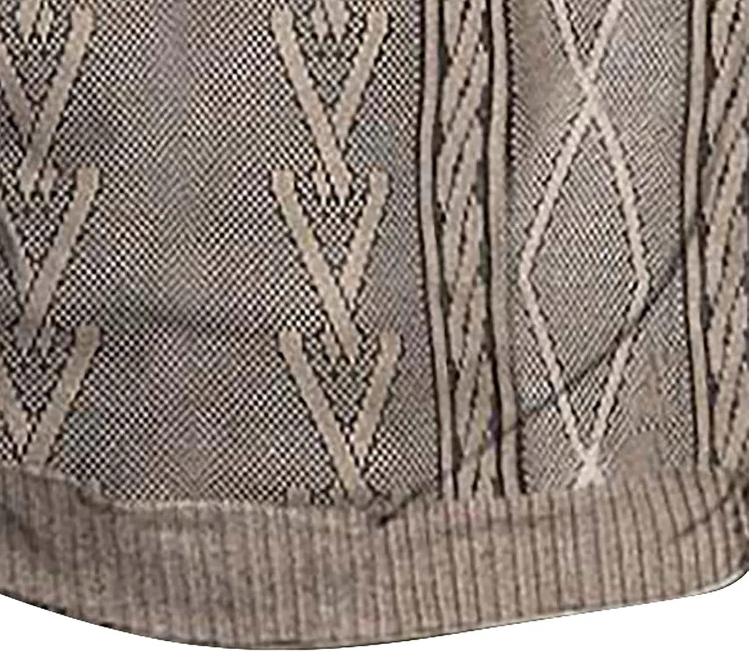 Men's Cable Knit Pullover Sweater Casual Long Sleeve Stand Collar Button Up Knitted Hen ley Pullover