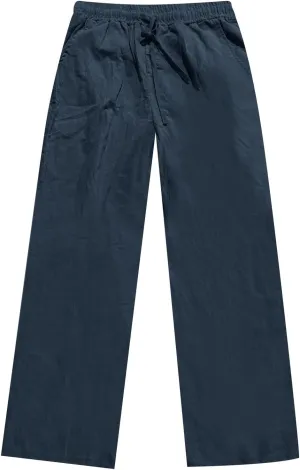 Men's Solid Color Drawstring Cotton Hemp Loose Breathable Beach Casual Pants 2025