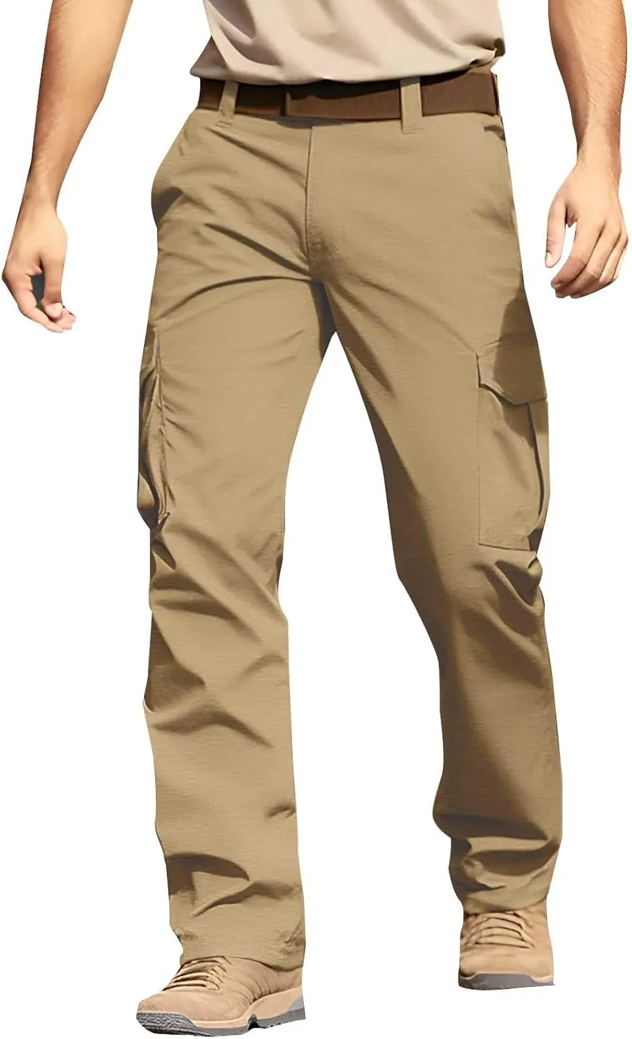Mens Tactical Work Cargo Pants Stretch Ripstop Waterproof Pants Quick Dry Comfortable Utility Outdoor Apparel