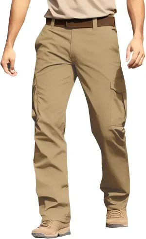 Mens Tactical Work Cargo Pants Stretch Ripstop Waterproof Pants Quick Dry Comfortable Utility Outdoor Apparel