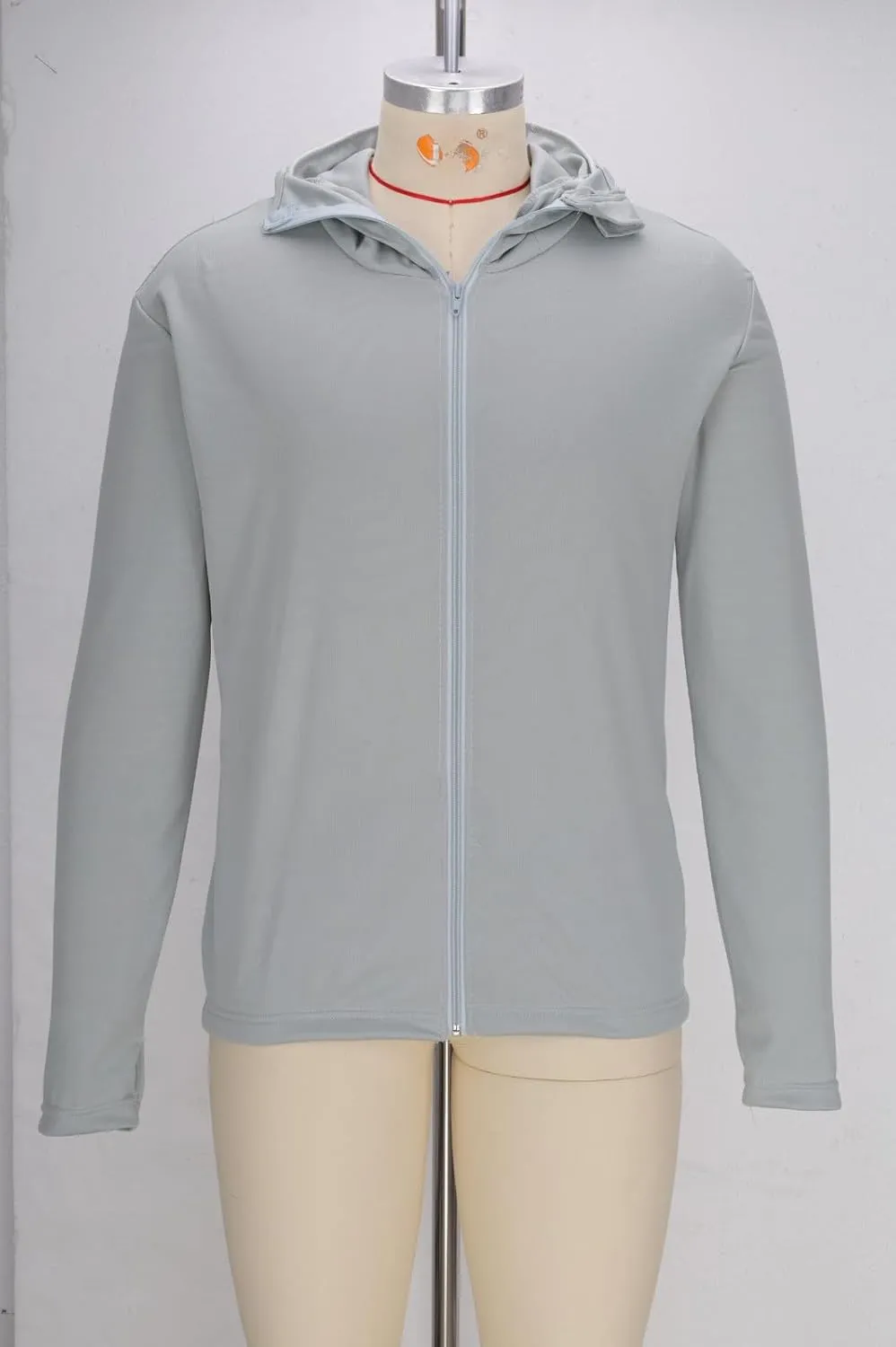 Men's UPF 50  Lightweight Jacket Full Zip Sun Protection Hoodie Long Sleeve Hiking Fishing Sun Shirts with Pockets