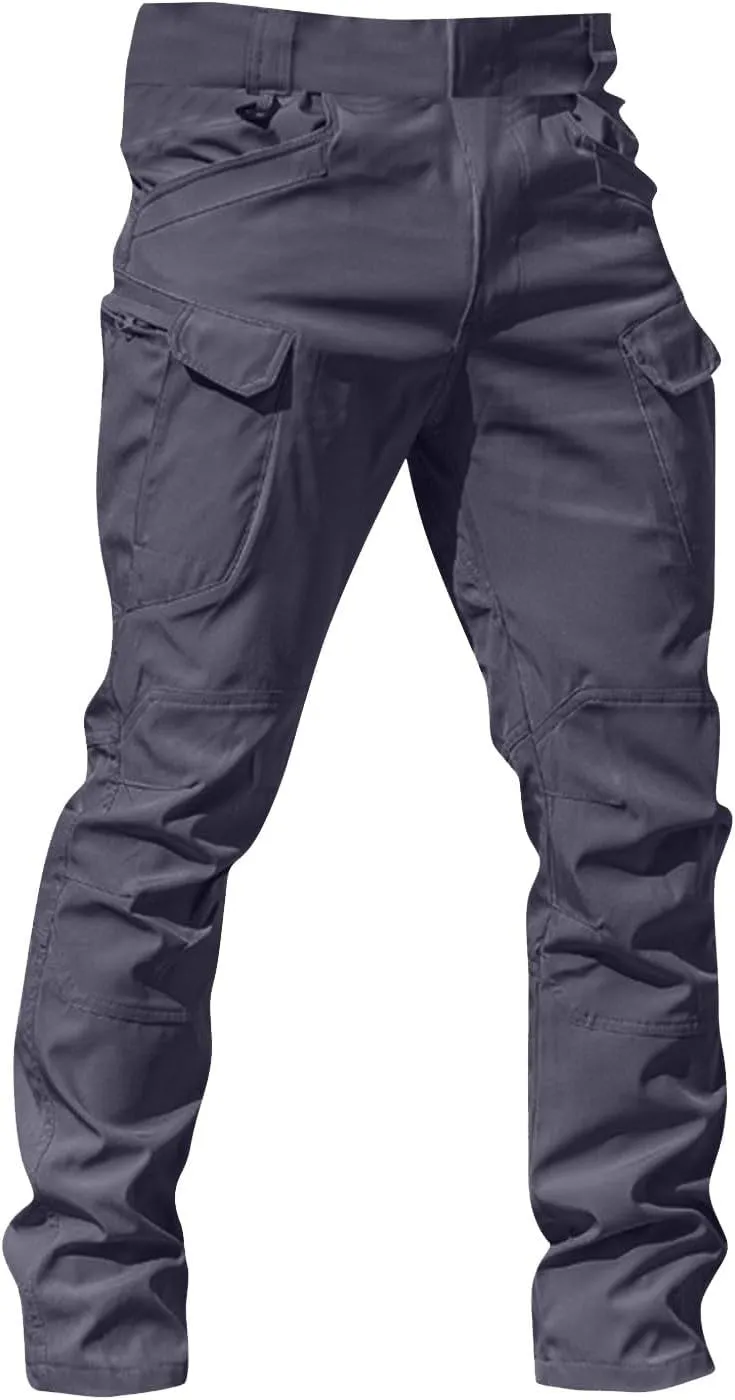 OIOLOYJM Military Cargo Pants for Men Hiking Relaxed Fit Work Waterproof Stretch Tactical Lightweight Outdoor Travel Pant