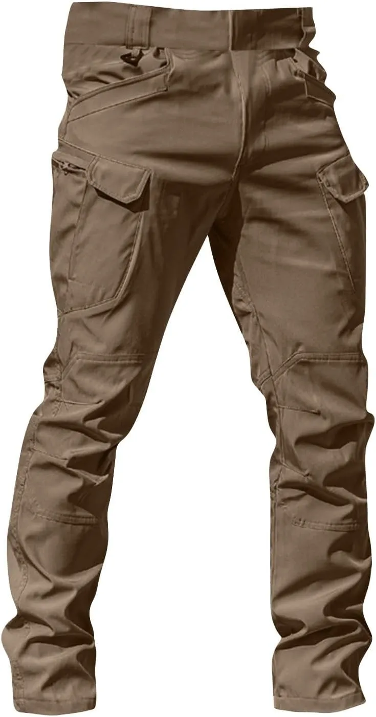 OIOLOYJM Military Cargo Pants for Men Hiking Relaxed Fit Work Waterproof Stretch Tactical Lightweight Outdoor Travel Pant