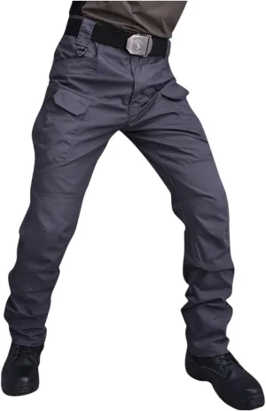 OIOLOYJM Military Cargo Pants for Men Hiking Relaxed Fit Work Waterproof Stretch Tactical Lightweight Outdoor Travel Pant