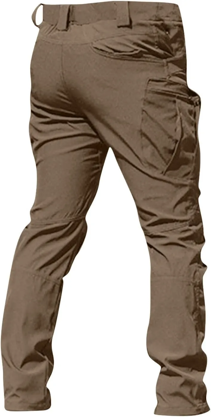 OIOLOYJM Military Cargo Pants for Men Hiking Relaxed Fit Work Waterproof Stretch Tactical Lightweight Outdoor Travel Pant
