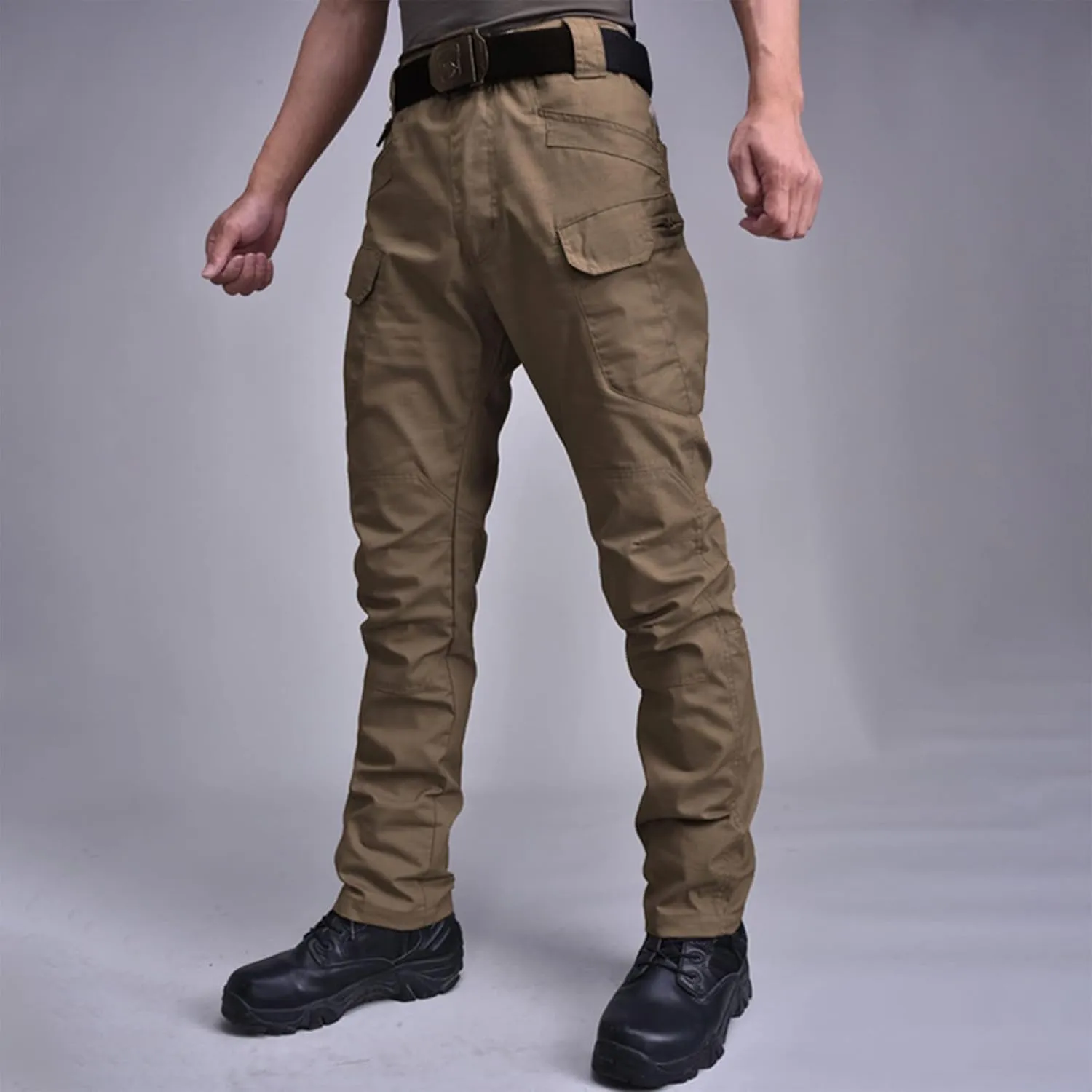 OIOLOYJM Military Cargo Pants for Men Hiking Relaxed Fit Work Waterproof Stretch Tactical Lightweight Outdoor Travel Pant