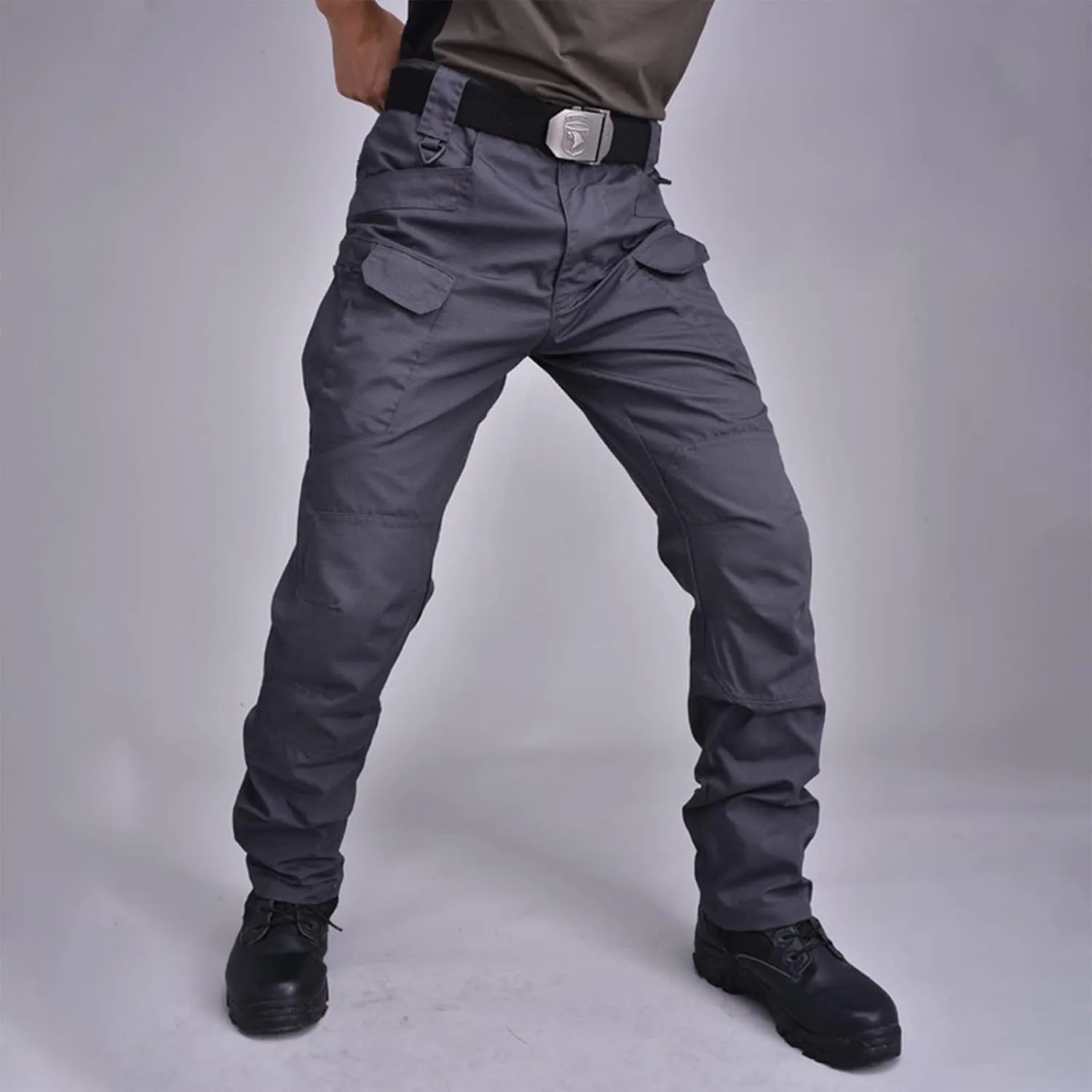 OIOLOYJM Military Cargo Pants for Men Hiking Relaxed Fit Work Waterproof Stretch Tactical Lightweight Outdoor Travel Pant
