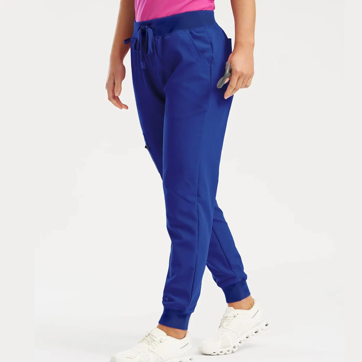 Scrubs for Women Workwear Revolution, Drawstring Cargo Pants Soft Stretch Moisture Wicking Healthcare Scrub Joggers
