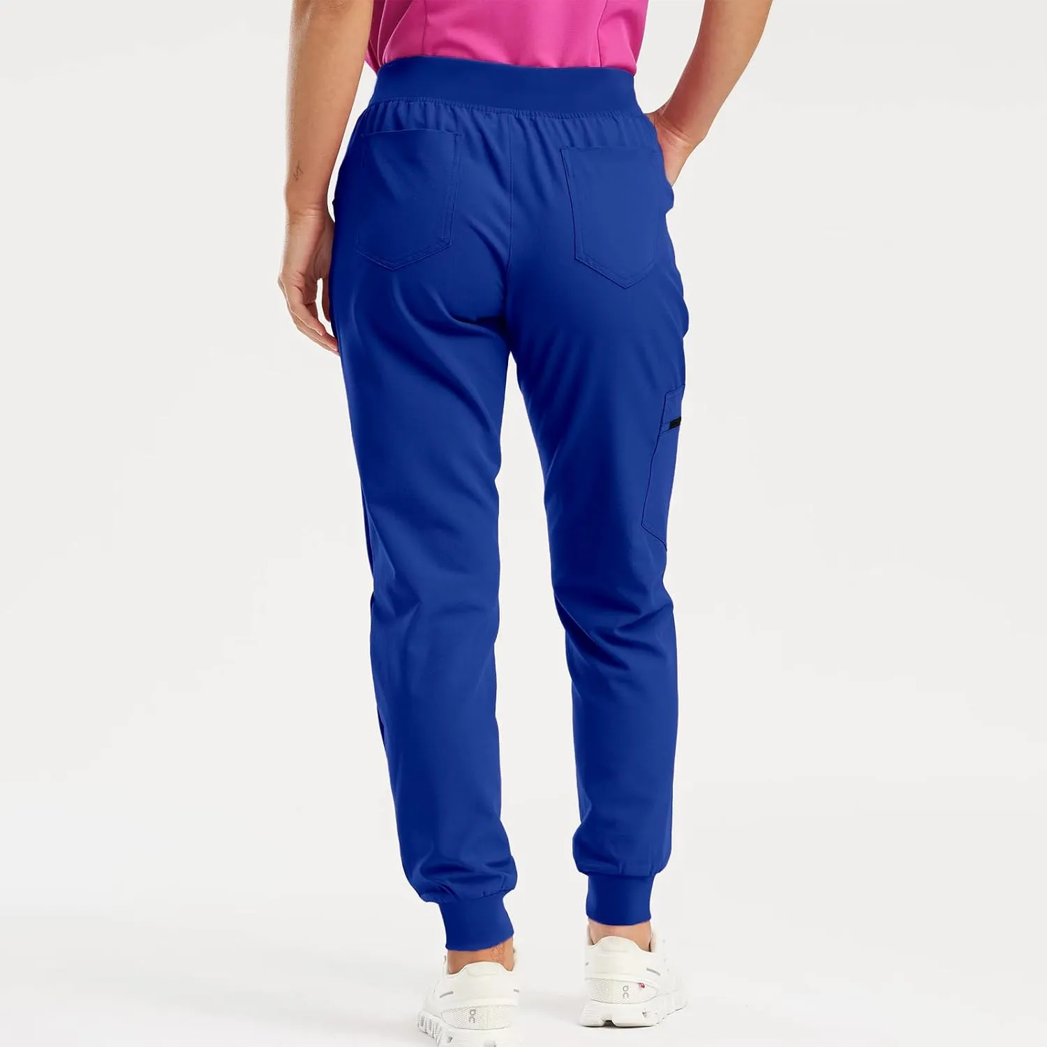 Scrubs for Women Workwear Revolution, Drawstring Cargo Pants Soft Stretch Moisture Wicking Healthcare Scrub Joggers