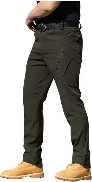 Tactical Pants for Men Stretch Ripstop Waterproof Utility Cargo Hiking Pants Comfy Work Pant Travel with Pockets