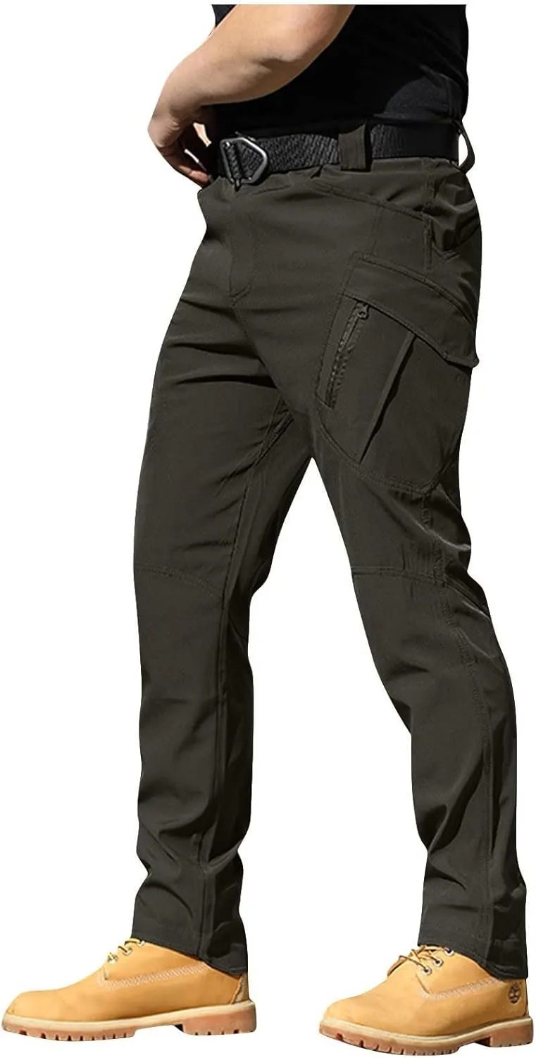 Tactical Pants for Men Stretch Ripstop Waterproof Utility Cargo Hiking Pants Comfy Work Pant Travel with Pockets