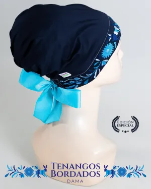 Tenangos azules bordados