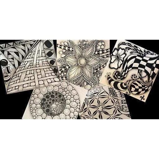 Zentangle tiles negro